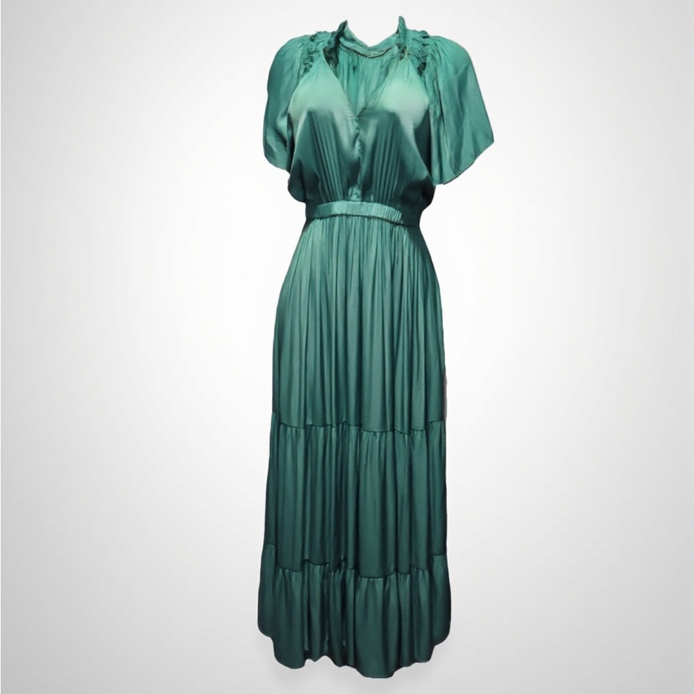 Anthropologie (CurrentAir) Teal Midi Dress M